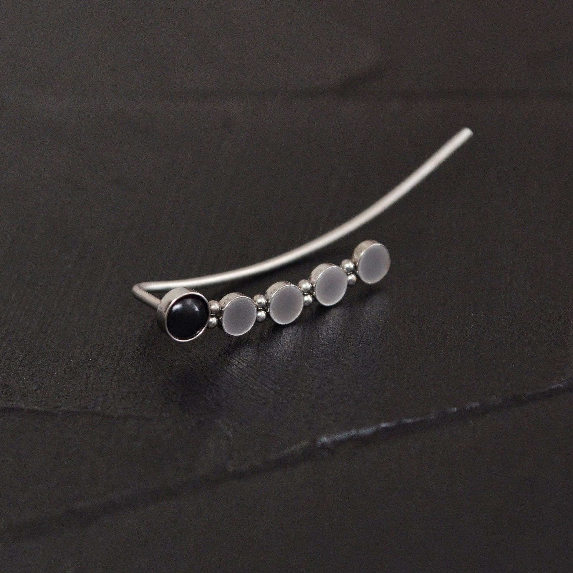 Up The Ear Earrings Surgical Steel - TitaniumFashion