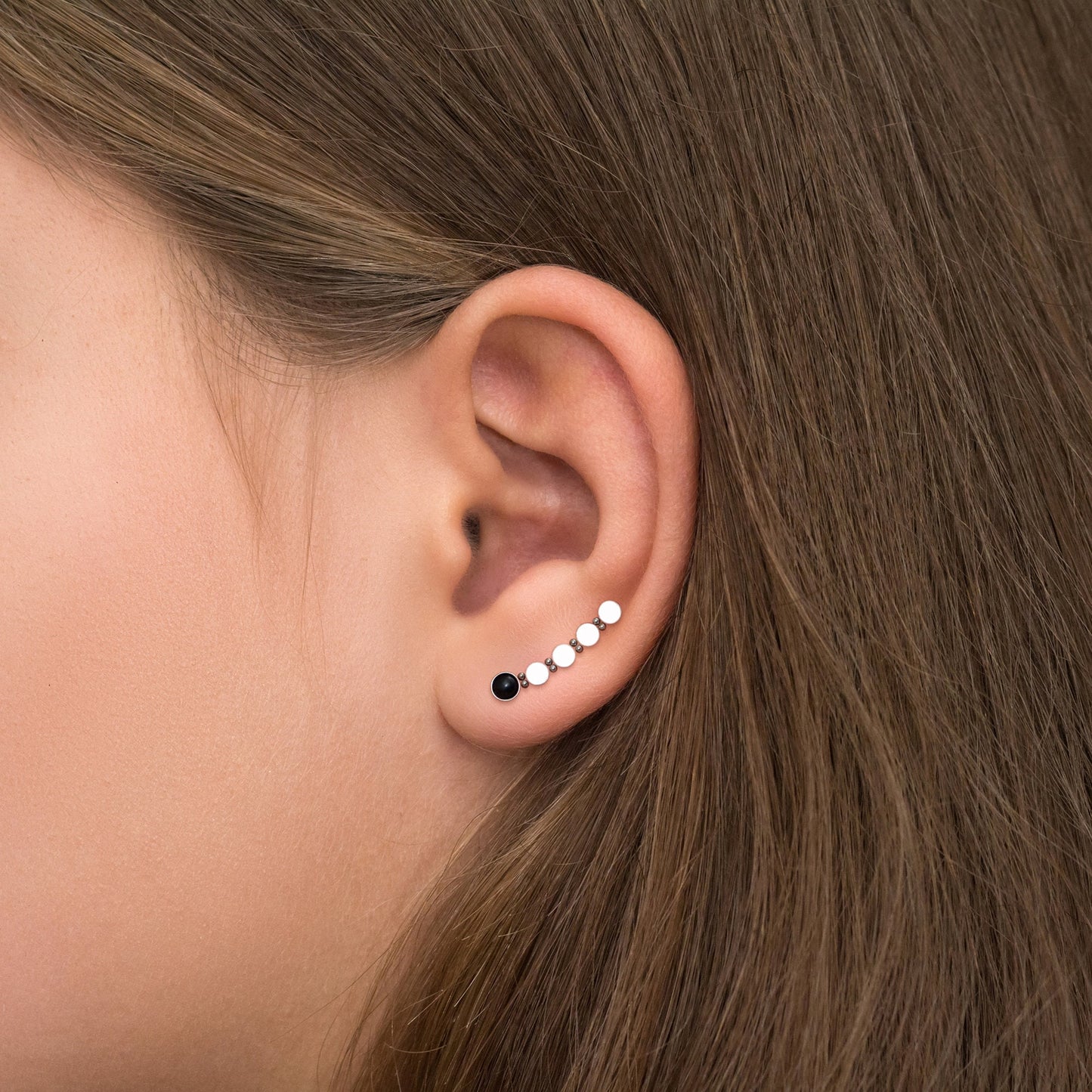 Up The Ear Earrings Surgical Steel - TitaniumFashion