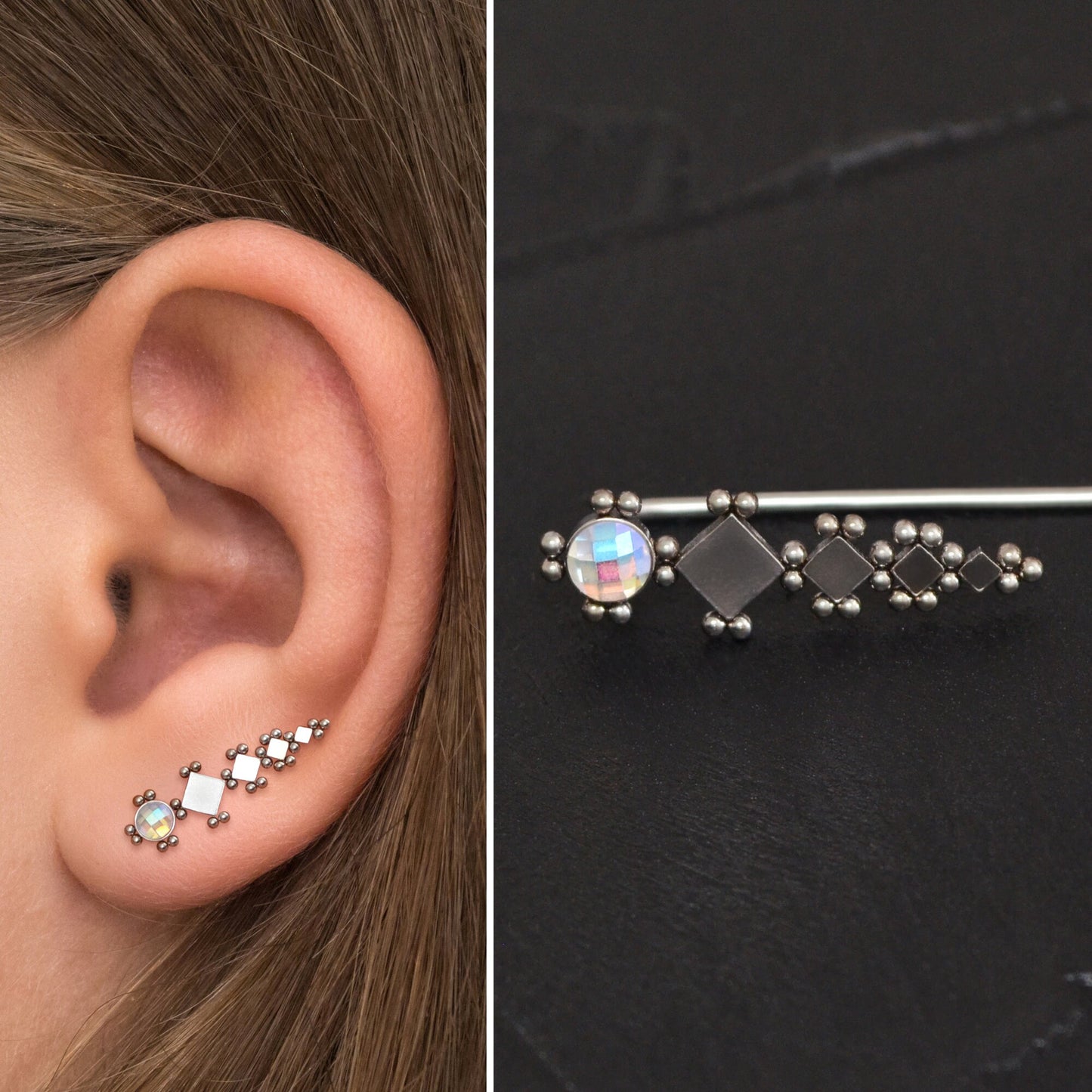 Surgical Steel Ear Crawler Earrings - TitaniumFashion