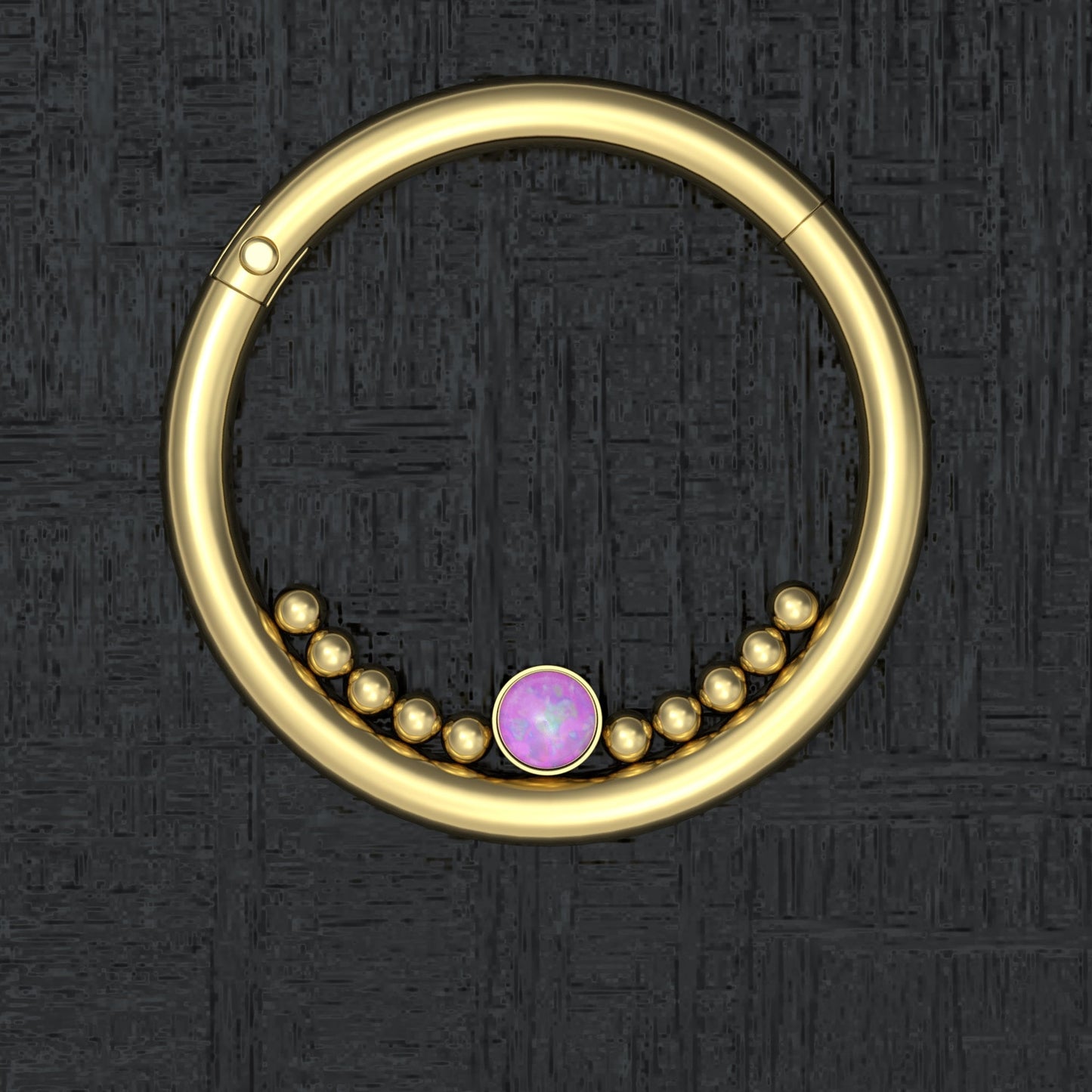 Surgical Steel Nipple Ring Opal - TitaniumFashion