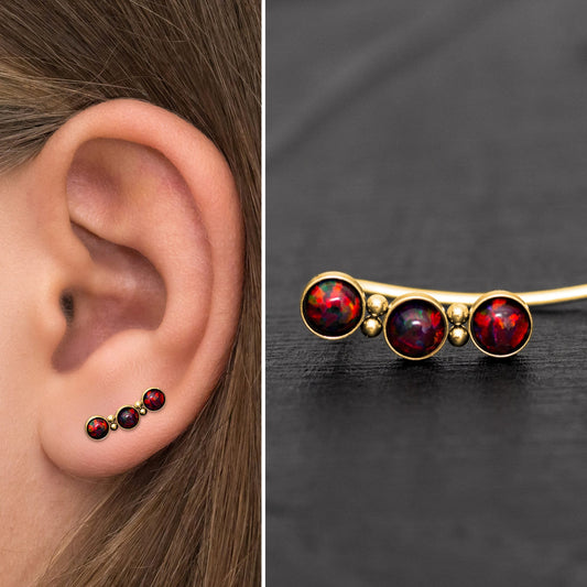 Surgical Steel Ear Crawler Earrings - TitaniumFashion