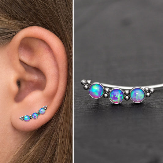Ear Pin Earrings Surgical Steel - TitaniumFashion