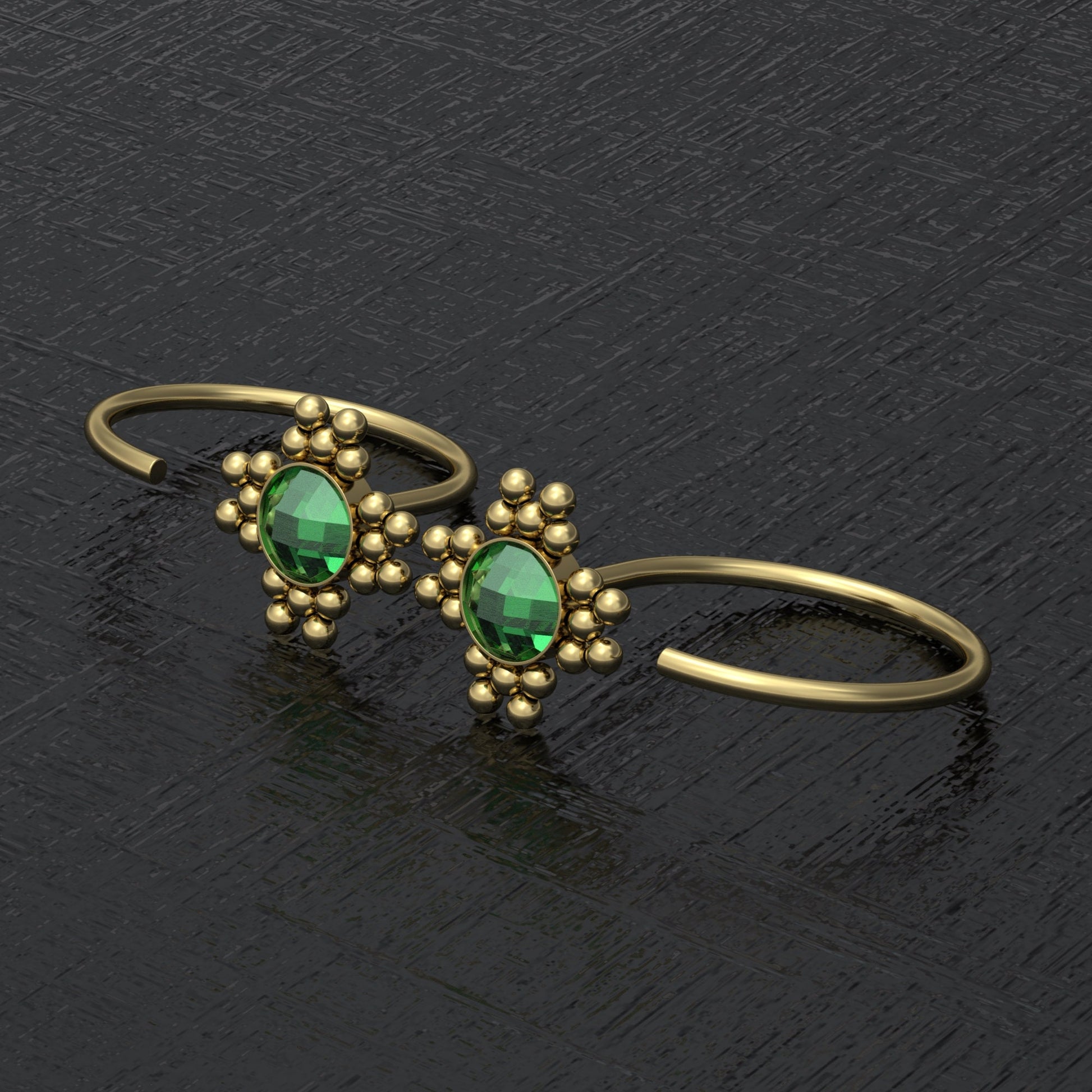 Small Hoop Earrings CZ - TitaniumFashion