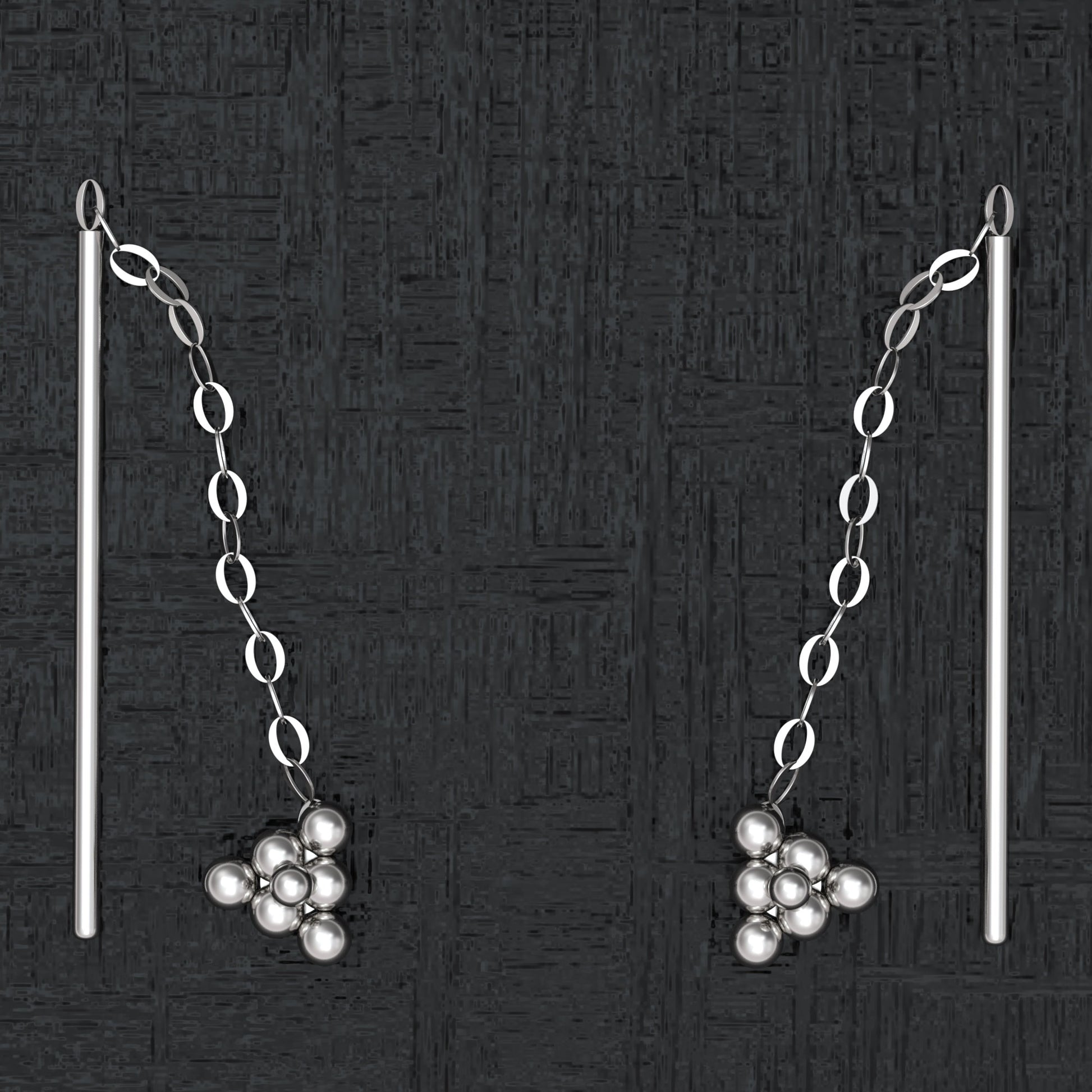 Ear Threader Earrings - TitaniumFashion