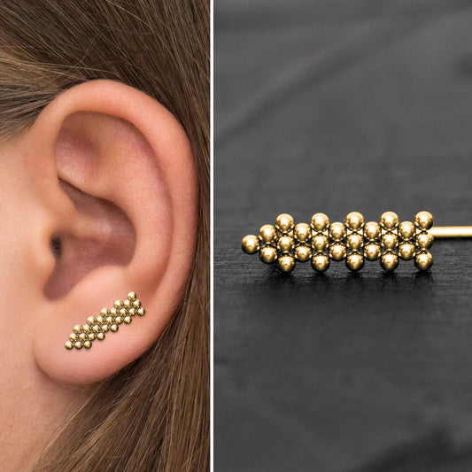 Climber Earrings Surgical Steel - TitaniumFashion