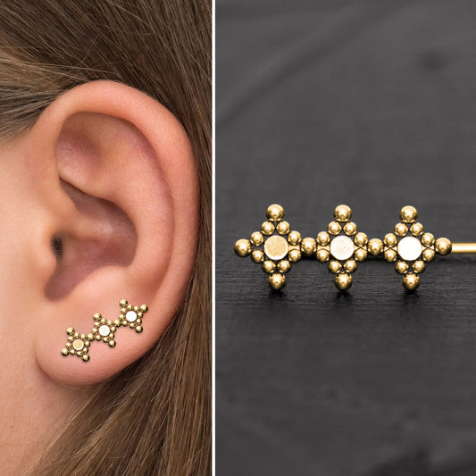 Surgical Steel Ear Crawler Earrings - TitaniumFashion