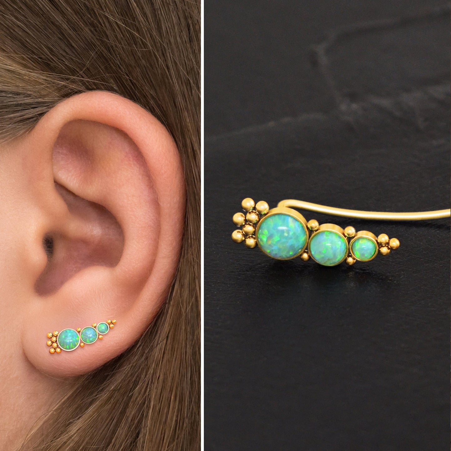 Climber Earrings Surgical Steel - TitaniumFashion