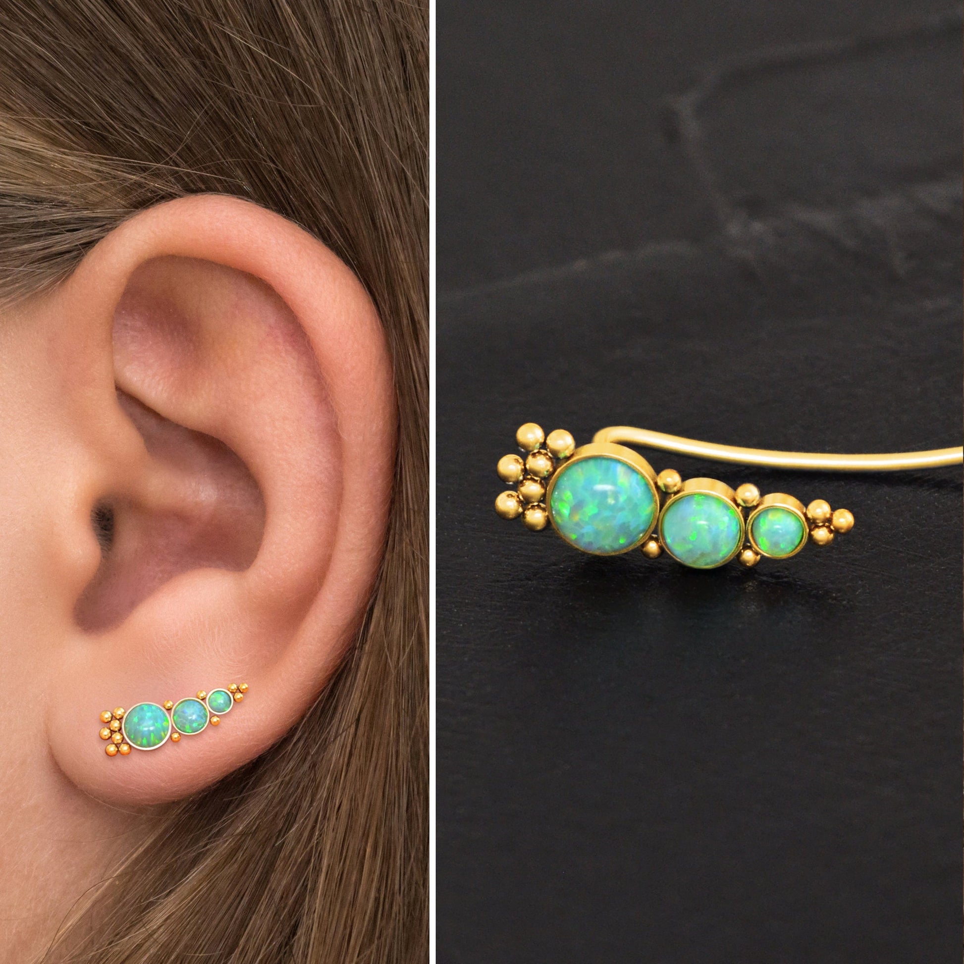 Climber Earrings Surgical Steel - TitaniumFashion