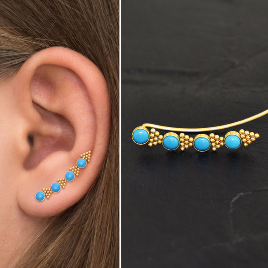 Climbing Earrings Surgical Steel - TitaniumFashion