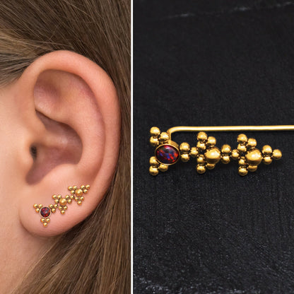 Ear Pin Earrings Surgical Steel - TitaniumFashion