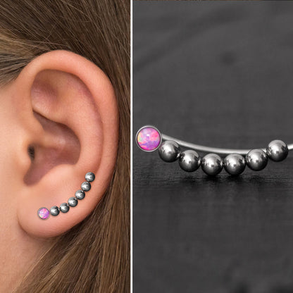 Up The Ear Earrings Surgical Steel - TitaniumFashion