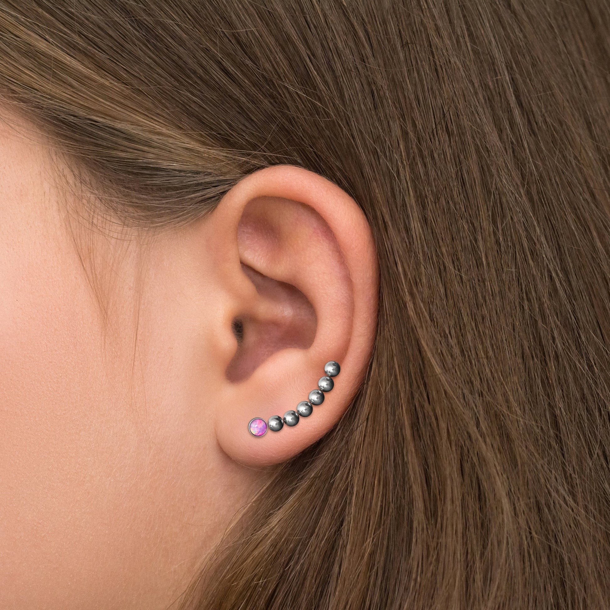 Up The Ear Earrings Surgical Steel - TitaniumFashion