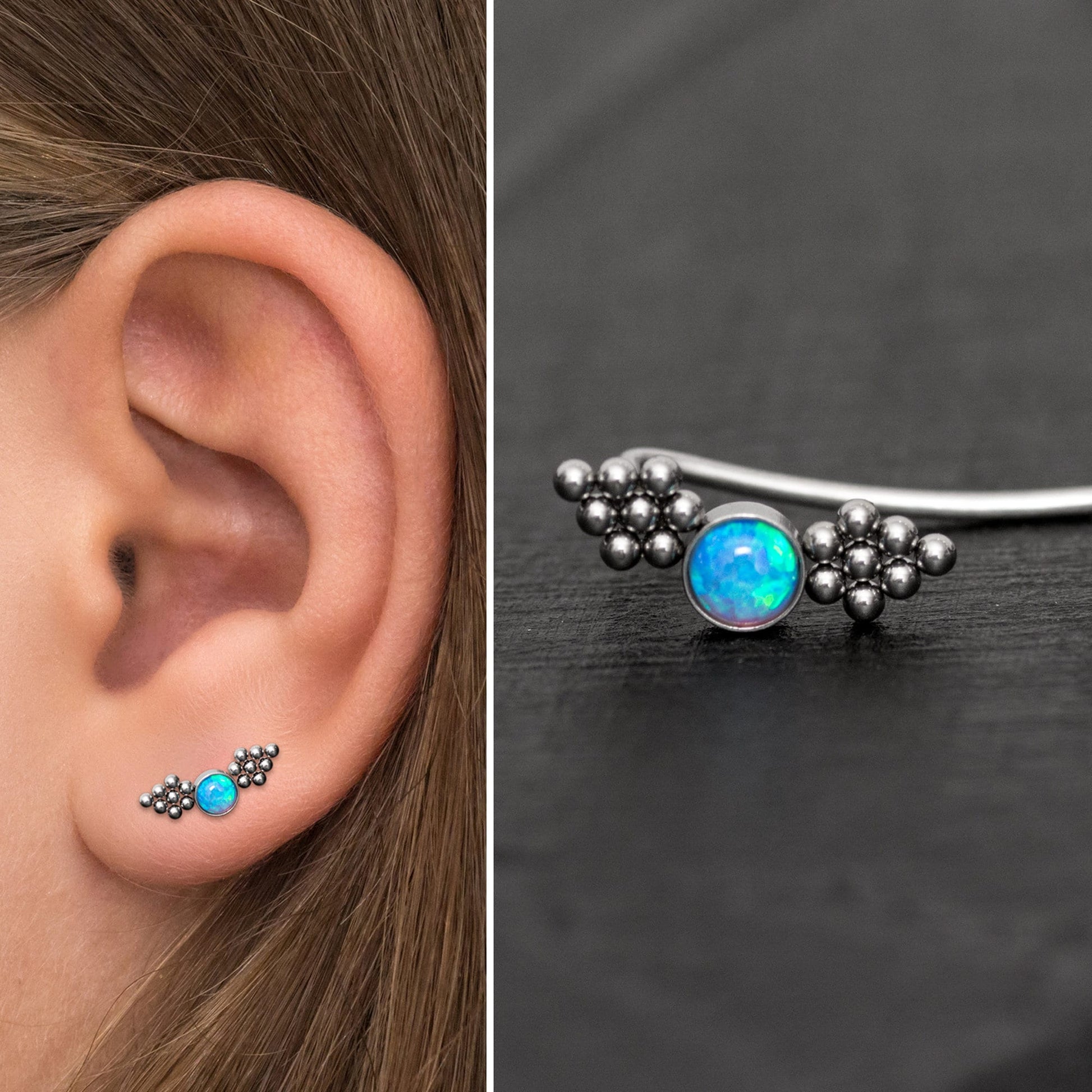 Climbing Earrings Surgical Steel - TitaniumFashion