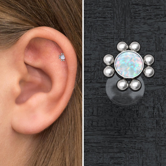 Flat Back Cartilage Earring Stud Bioflex - TitaniumFashion