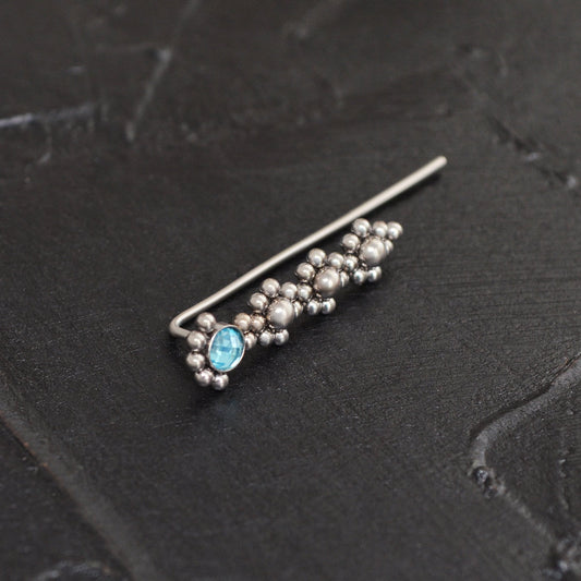 Surgical Steel Ear Crawler CZ - TitaniumFashion