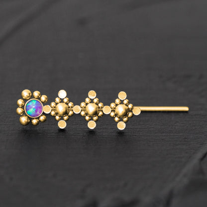 Opal Ear Climber Earrings Surgical Steel - TitaniumFashion