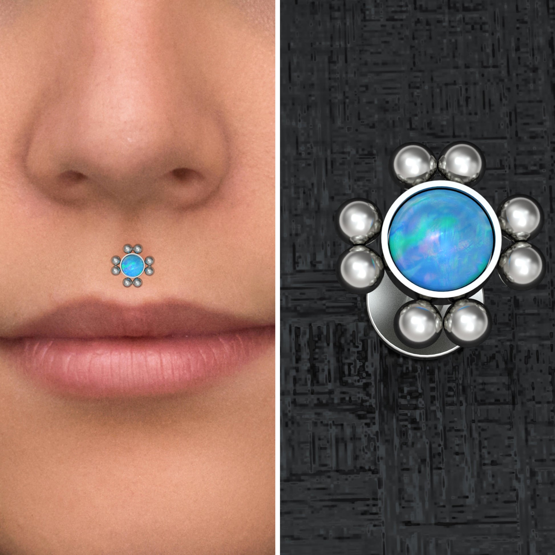 Opal Lip Labret Titanium - TitaniumFashion