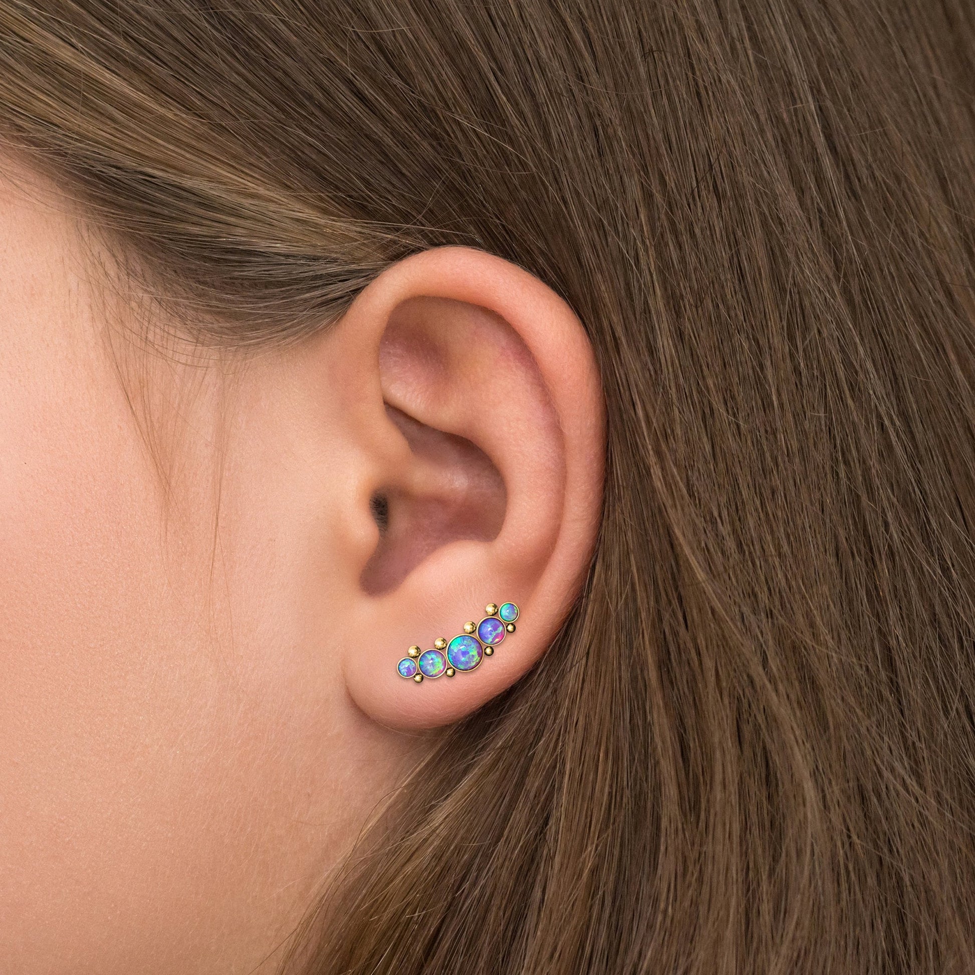 Climbing Earrings Surgical Steel - TitaniumFashion