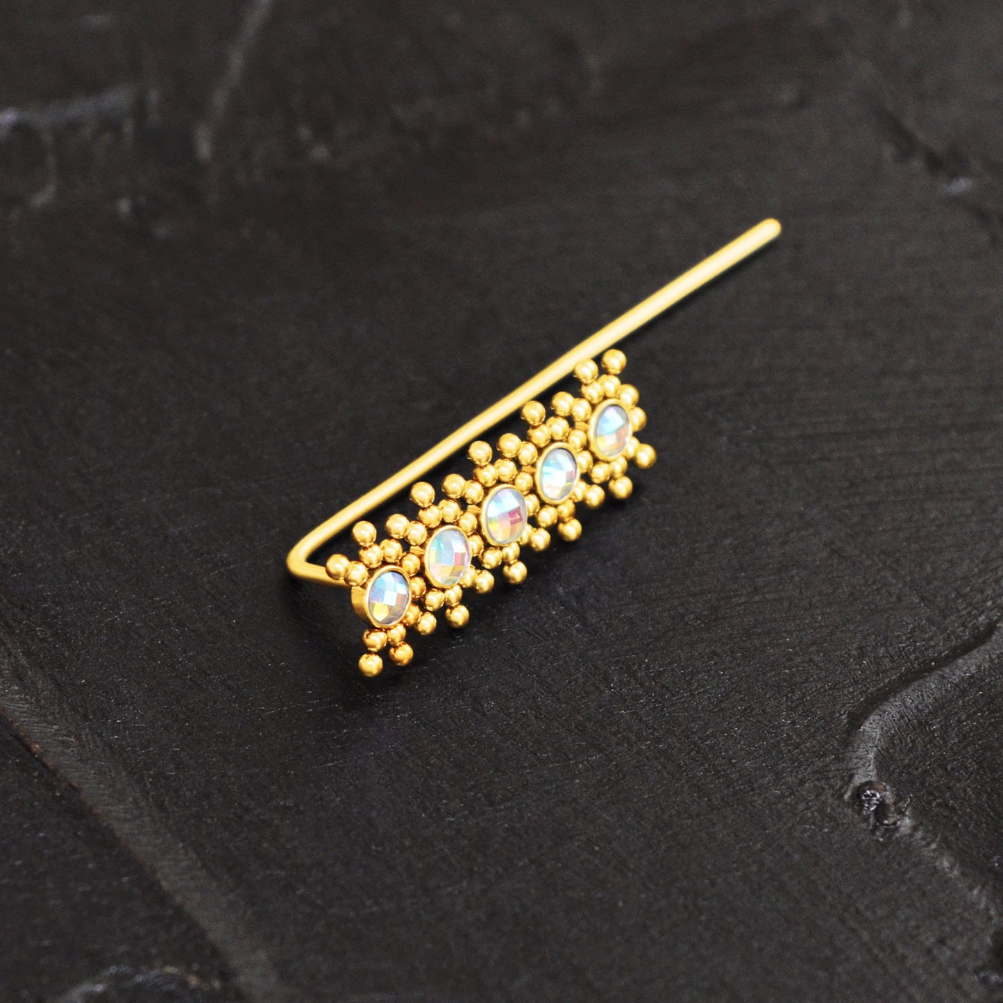 Climber Earrings Surgical Steel - TitaniumFashion