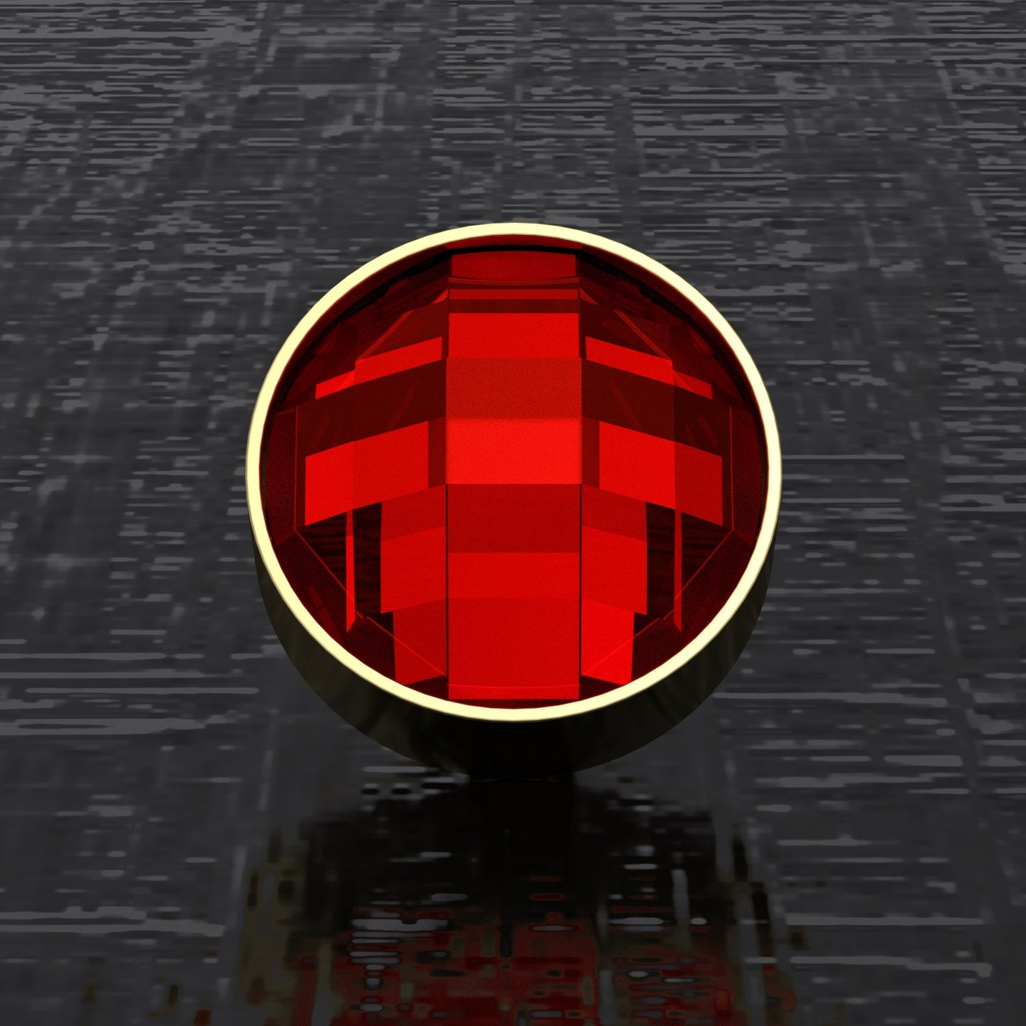 Surgical Steel Dermal Piercing CZ - TitaniumFashion