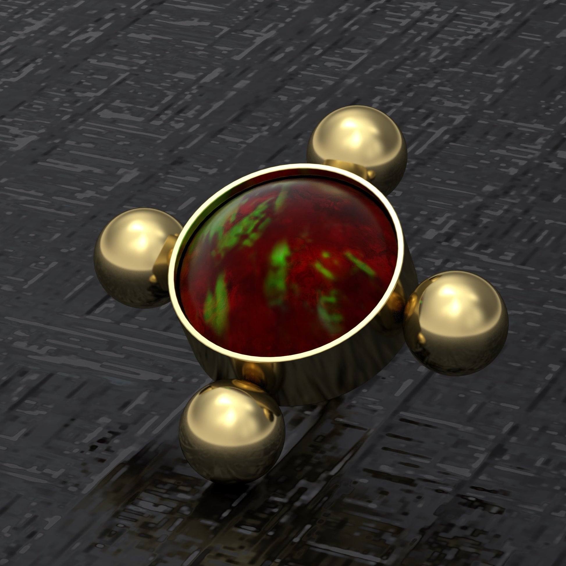 Surgical Steel Dermal Top Opal - TitaniumFashion