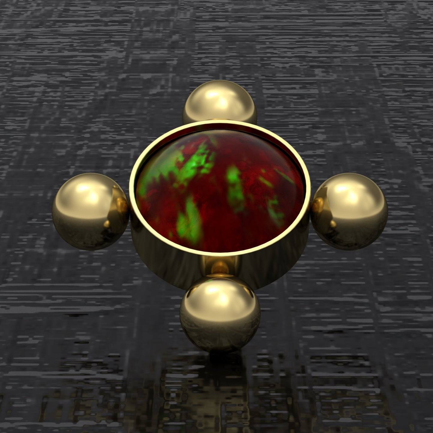 Surgical Steel Dermal Top Opal - TitaniumFashion