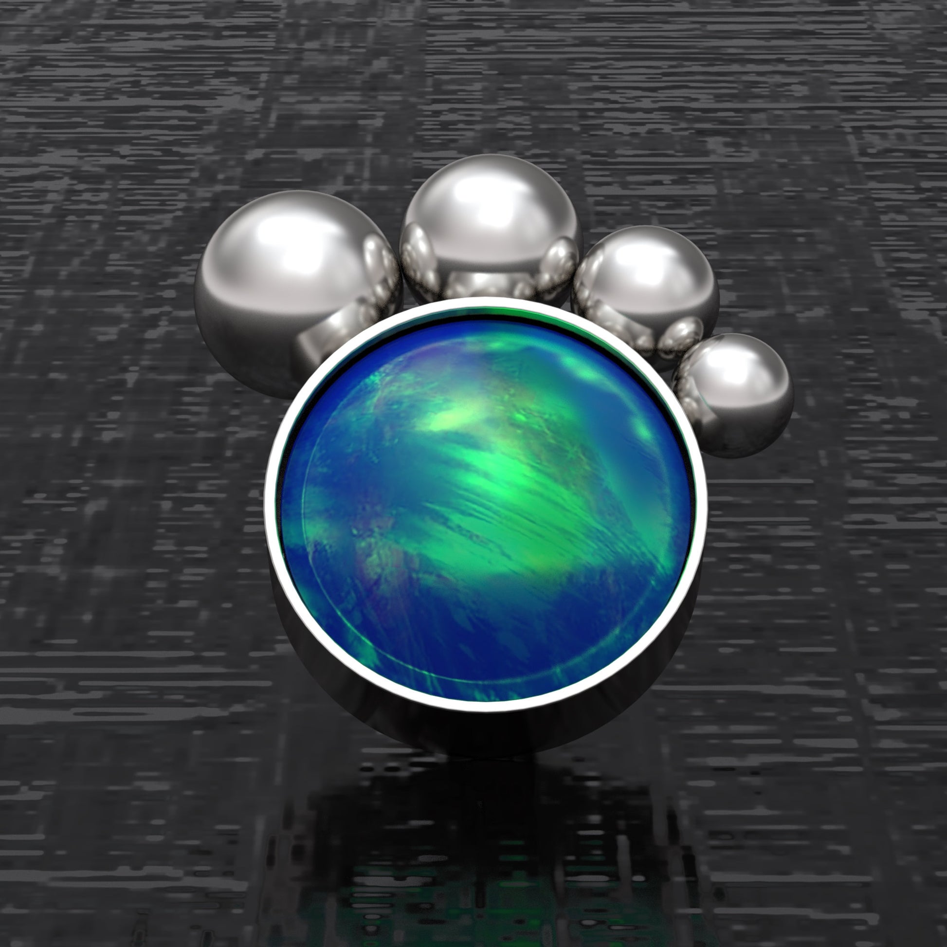 Internally Threaded Dermal Top Surgical Steel - TitaniumFashion