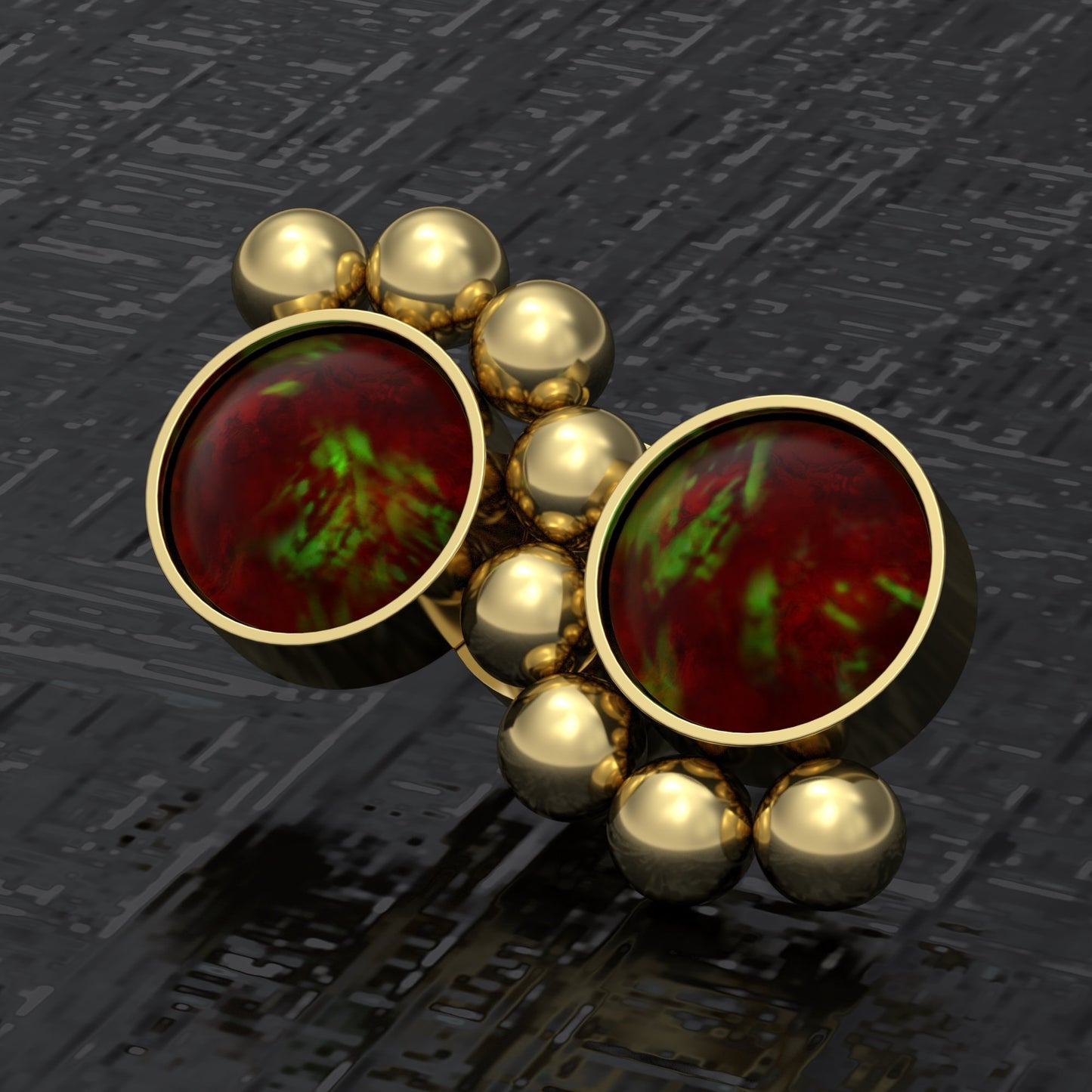 Surgical Steel Dermal Top Opal - TitaniumFashion