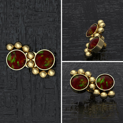 Surgical Steel Dermal Top Opal - TitaniumFashion