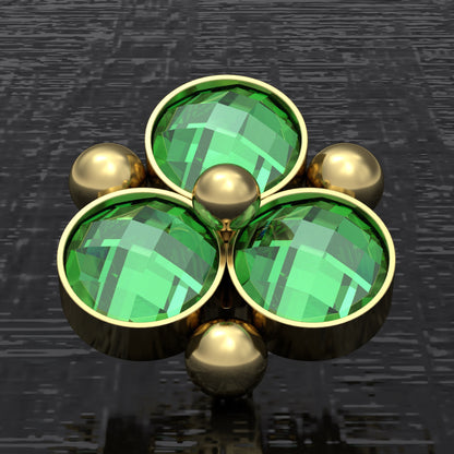 CZ Dermal Jewelry Surgical Steel - TitaniumFashion