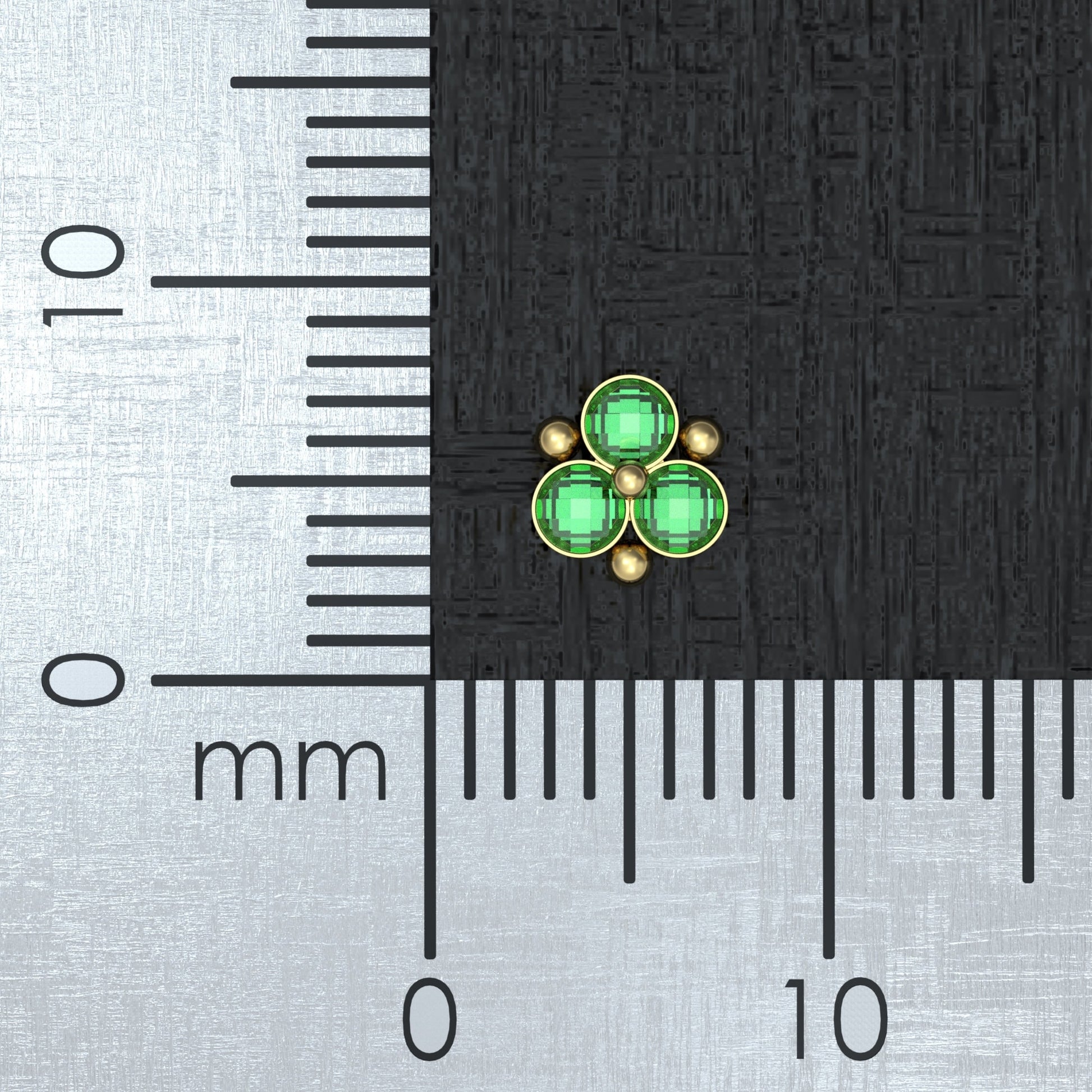 CZ Dermal Jewelry Surgical Steel - TitaniumFashion