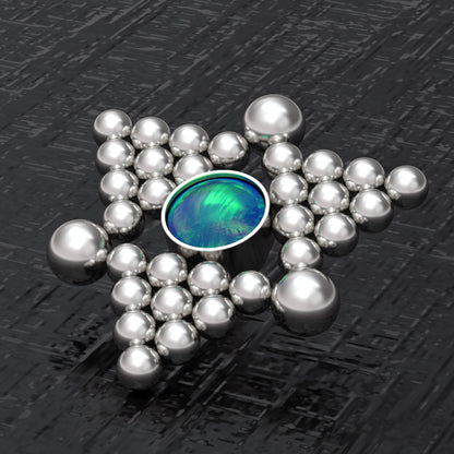 Opal Dermal Jewelry Surgical Steel - TitaniumFashion