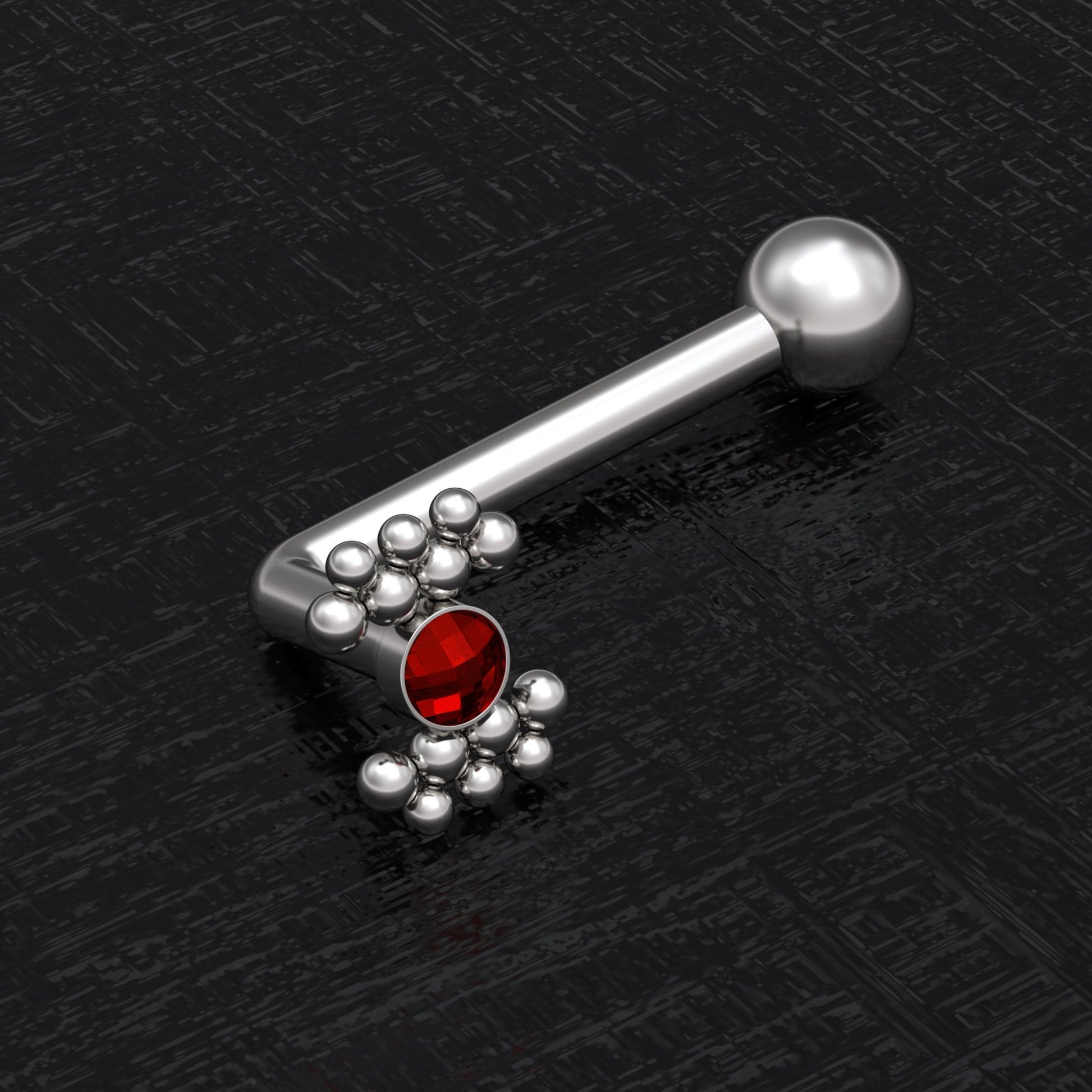 Surgical Steel VCH Piercing Jewelry CZ - TitaniumFashion