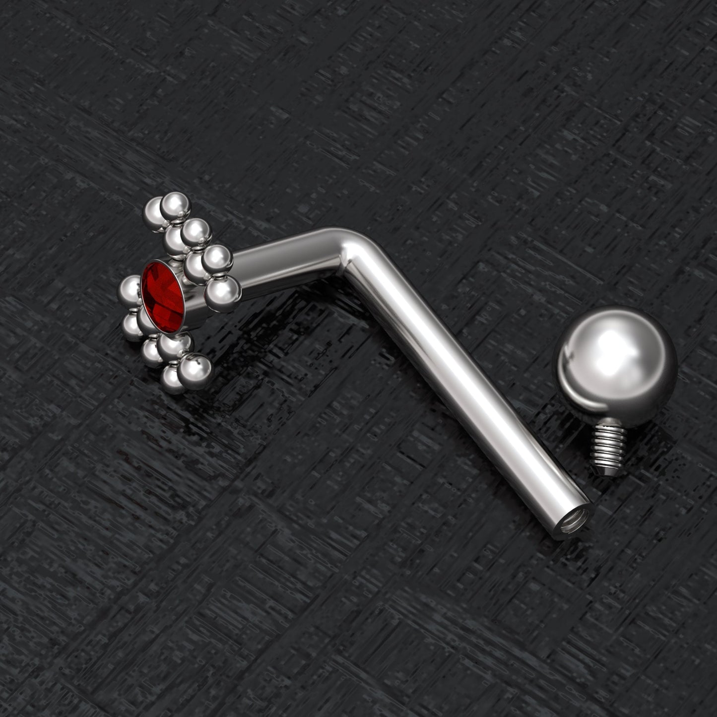 Surgical Steel VCH Piercing Jewelry CZ - TitaniumFashion