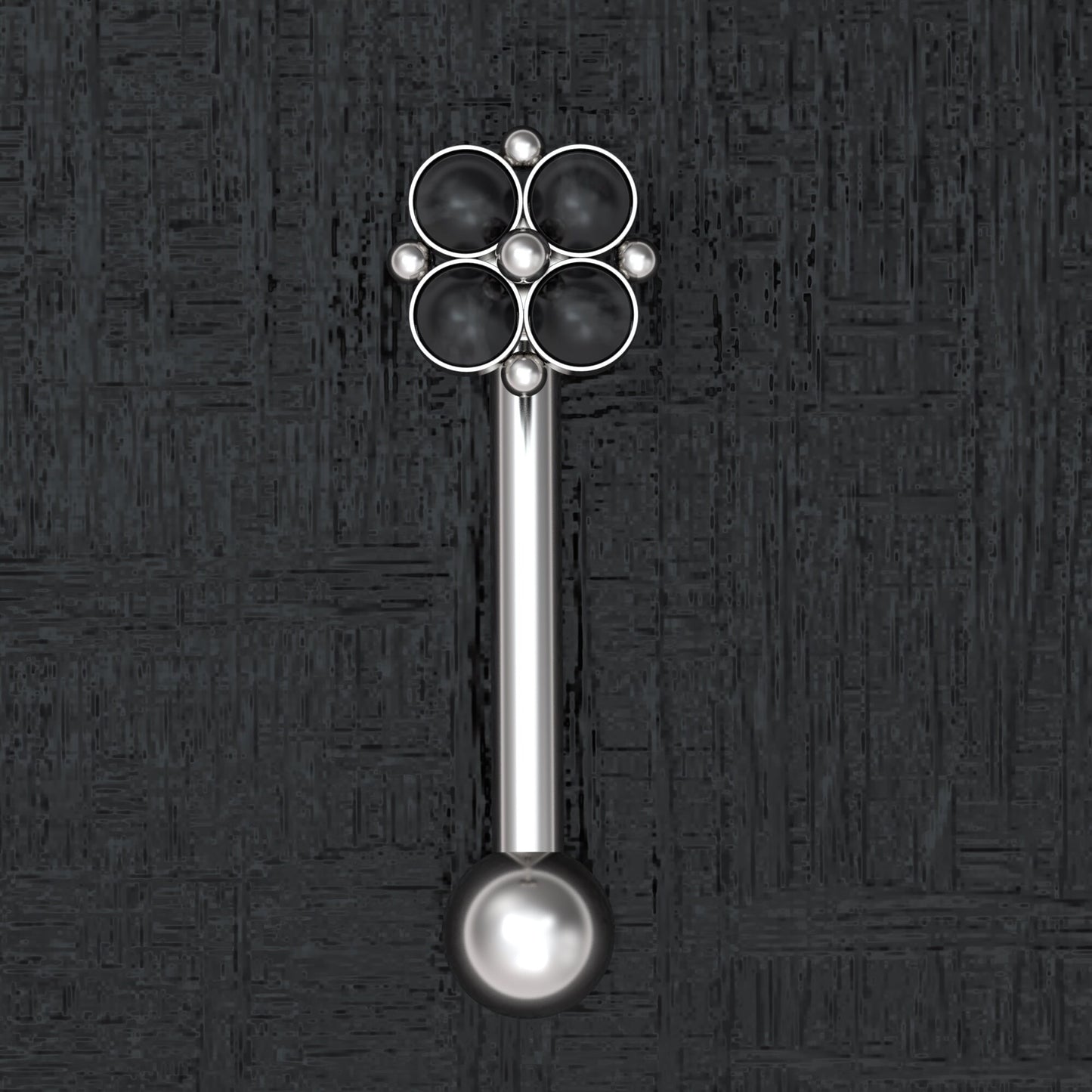 Surgical Steel VCH Piercing Jewelry Onyx - TitaniumFashion