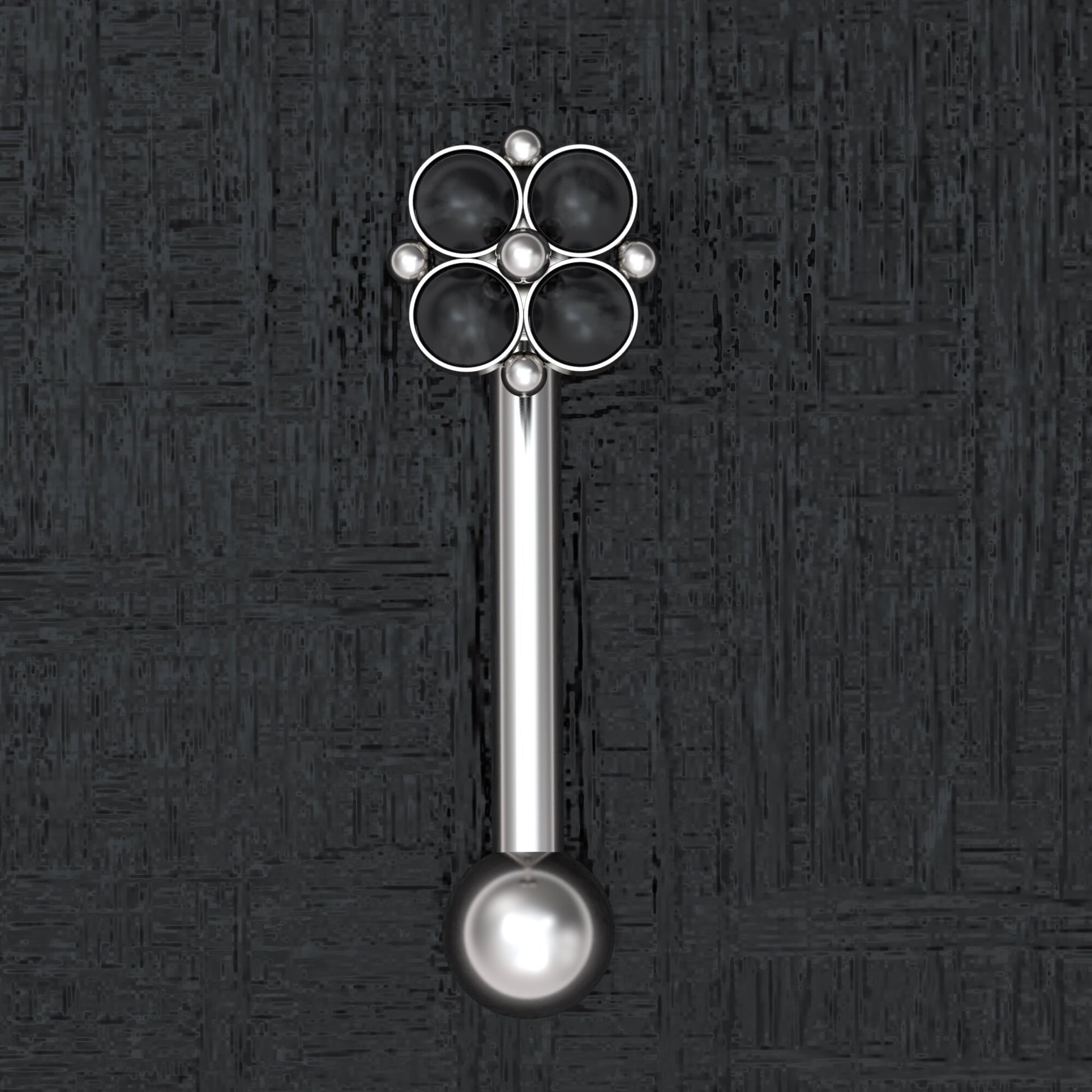 Surgical Steel VCH Piercing Jewelry Onyx - TitaniumFashion