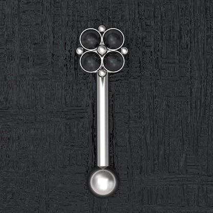 Surgical Steel VCH Piercing Jewelry Onyx - TitaniumFashion