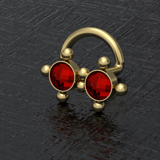 CZ Nose Stud Screw - TitaniumFashion