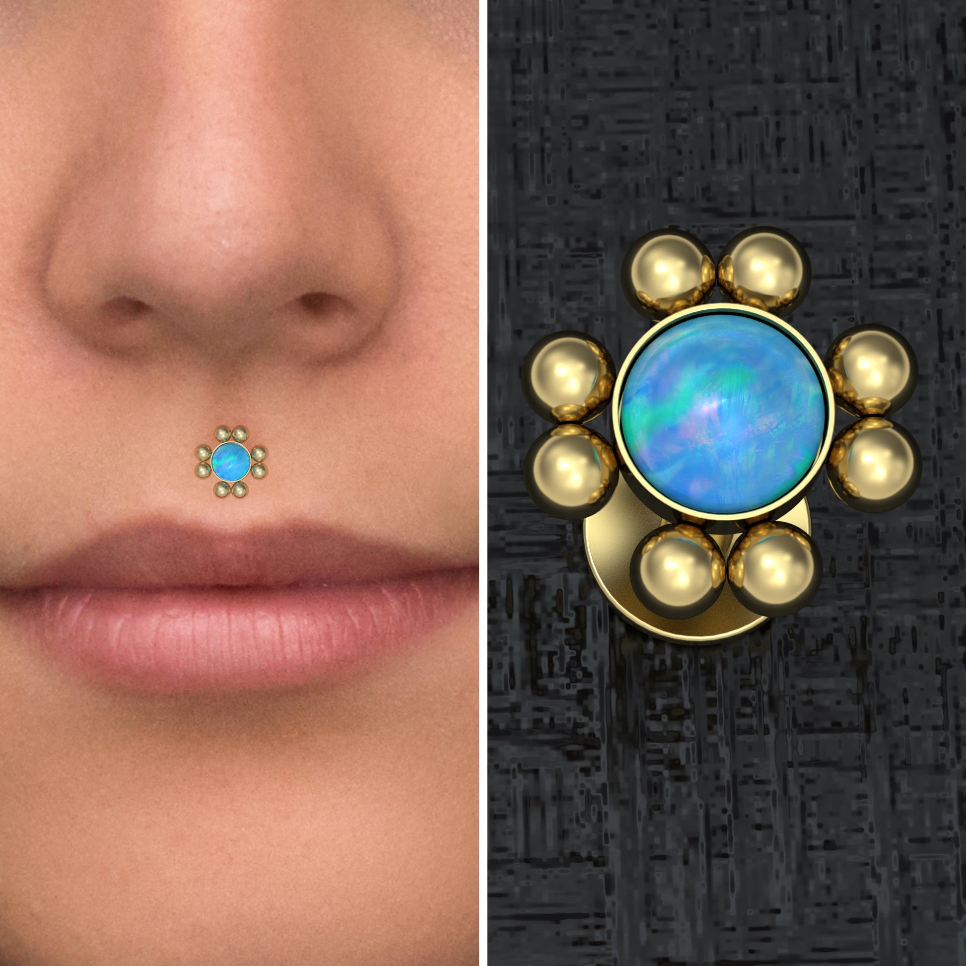 Opal Lip Labret - TitaniumFashion