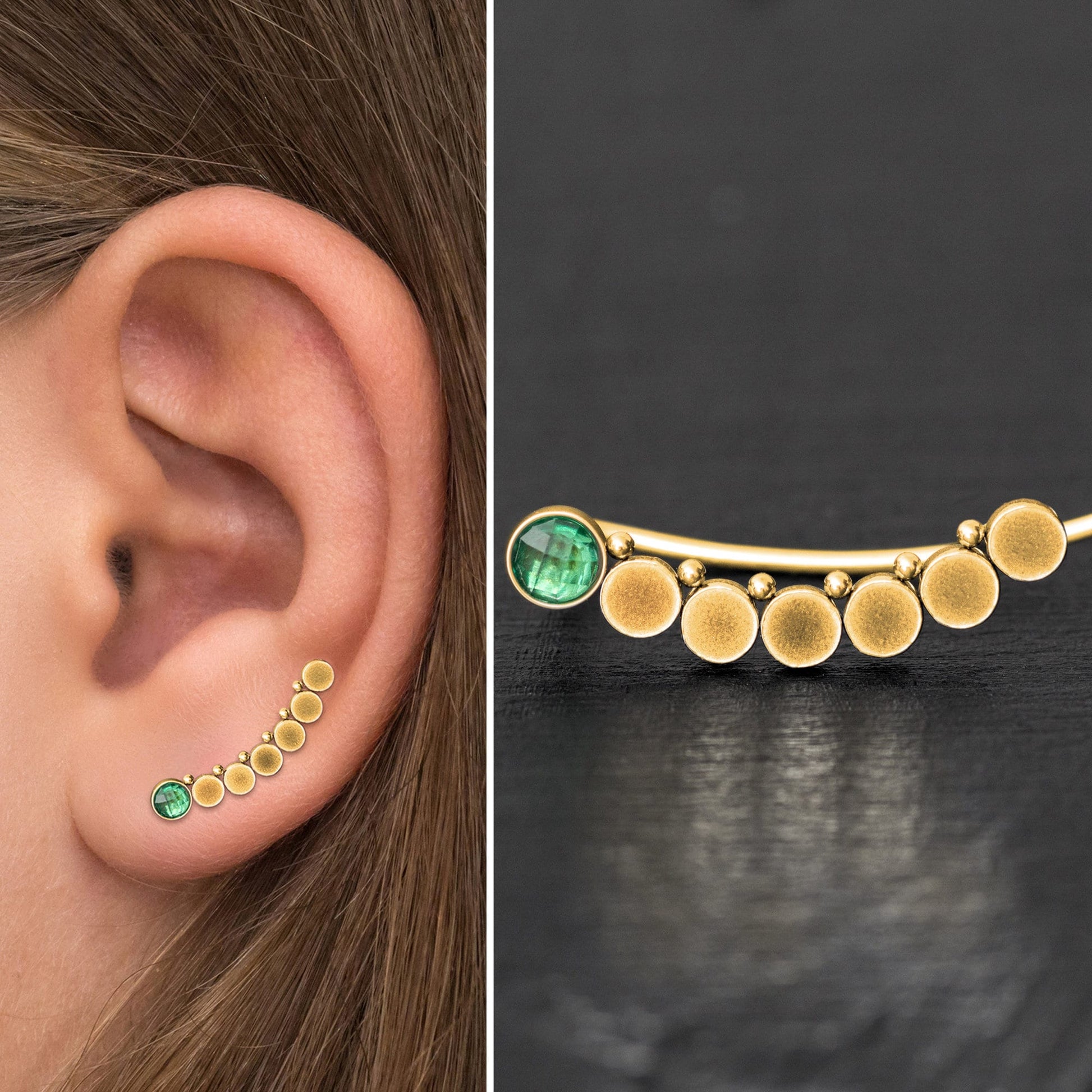 Climber Earrings Surgical Steel - TitaniumFashion