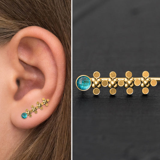 Ear Pin Earrings Surgical Steel - TitaniumFashion