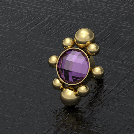 Surgical Steel Nose Screw Stud CZ - TitaniumFashion