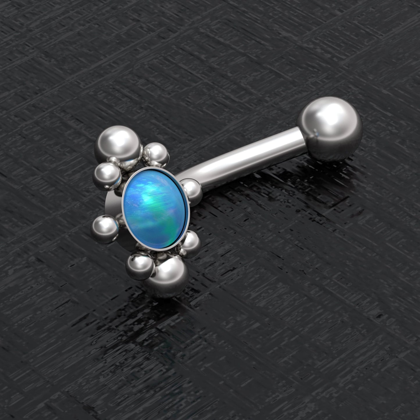 Opal Rook Piercing Surgical Steel - TitaniumFashion