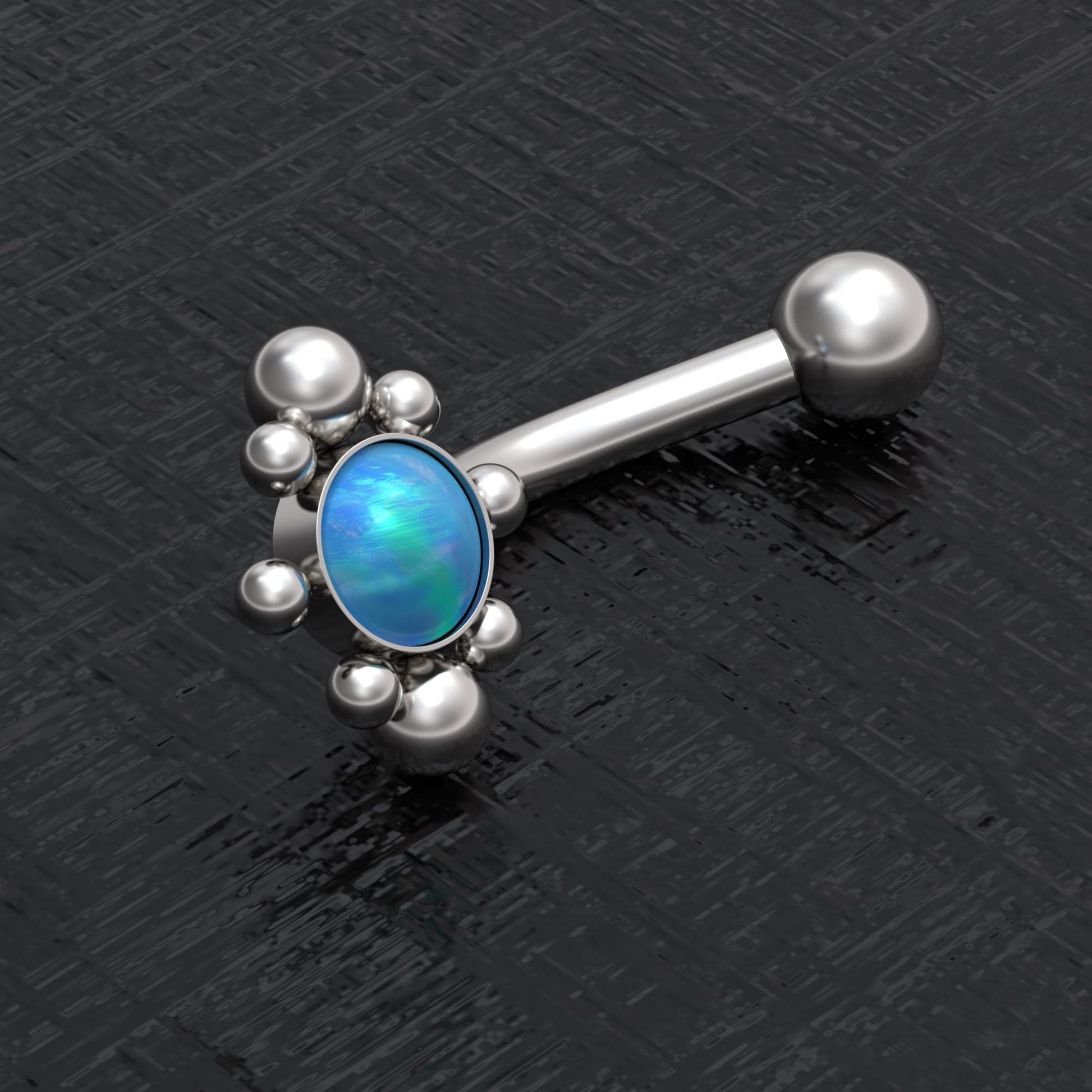 Opal Rook Piercing Surgical Steel - TitaniumFashion