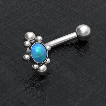 Opal Rook Piercing Surgical Steel - TitaniumFashion