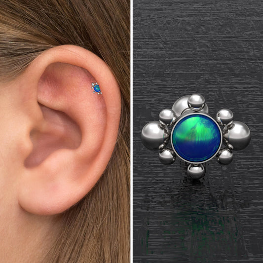 Forward Helix Piercing Surgical Steel - TitaniumFashion