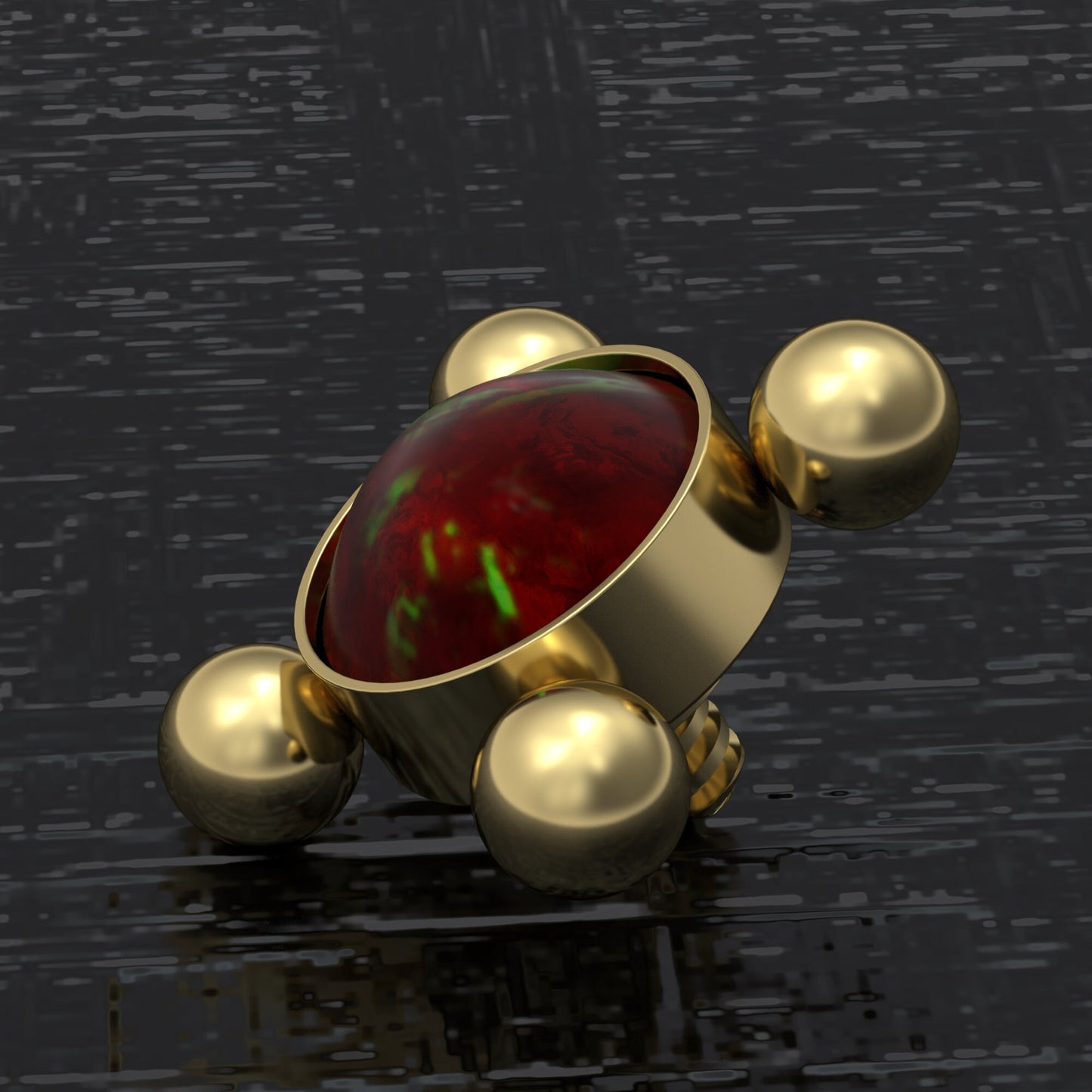 Surgical Steel Dermal Top Opal - TitaniumFashion