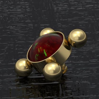 Surgical Steel Dermal Top Opal - TitaniumFashion