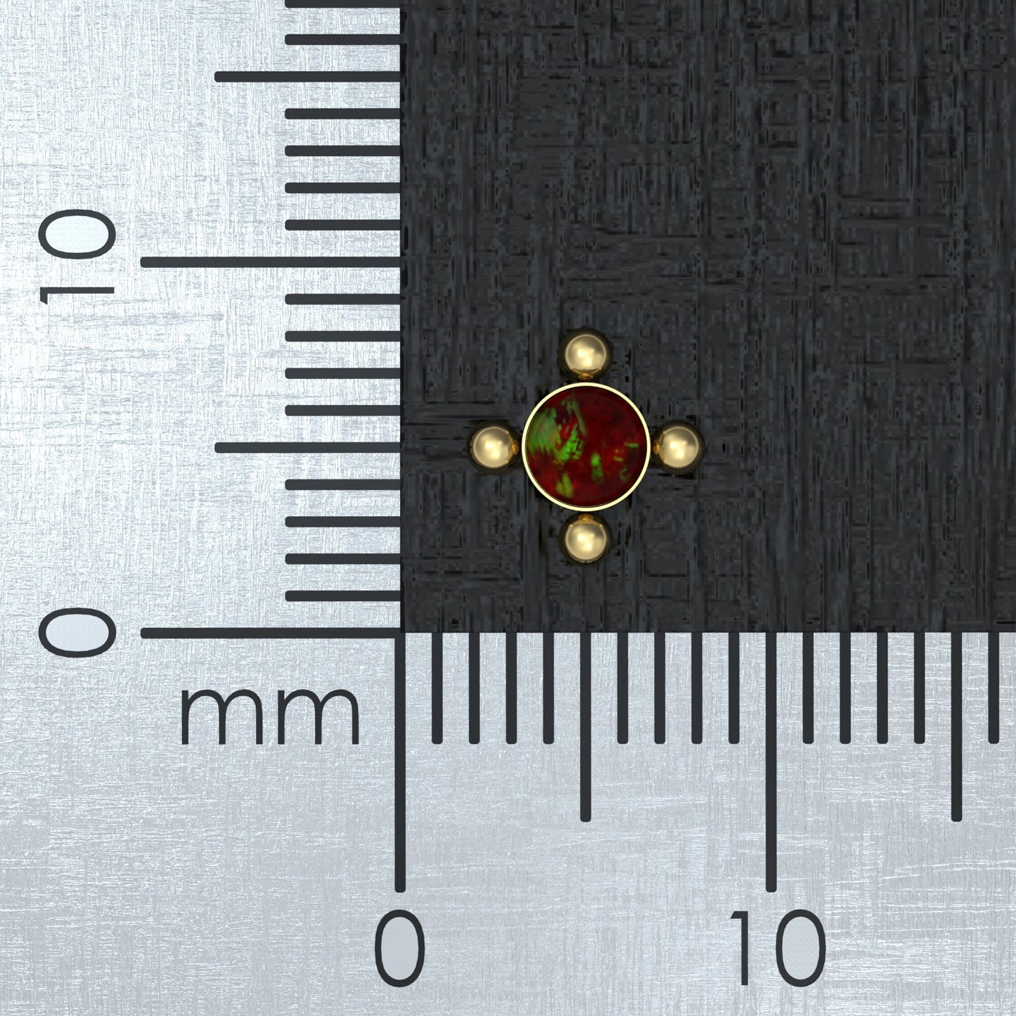 Surgical Steel Dermal Top Opal - TitaniumFashion