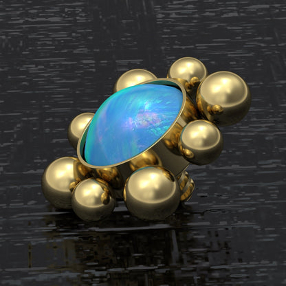 Opal Dermal Jewelry Surgical Steel - TitaniumFashion